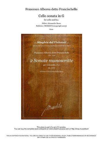 Francischello, Cello sonata in G