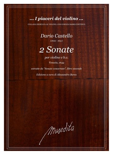 D.Castello - 2 Sonate per violino e b.c. (Venezia, 1644)