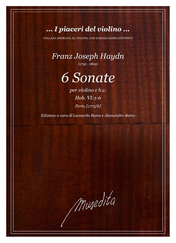 F.J.Haydn - 6 Sonate op.23, Hob VI -1-6 (Paris, [1775])