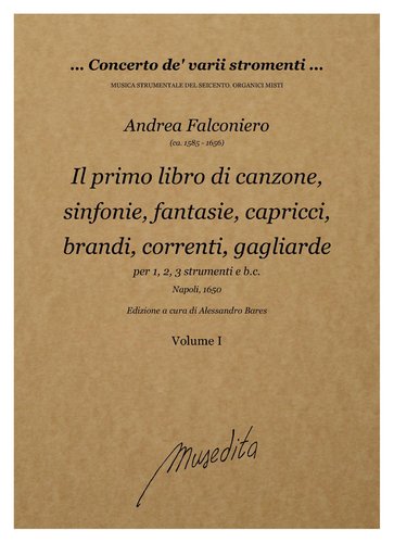 A.Falconiero - Il primo libro di canzone, sinfonie, fantasie [...]  (Napoli, 1650)