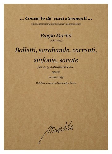 B.Marini - Balletti, sarabande, correnti, sinfonie, sonate op.22 (libro terzo)(Venezia, 1655)