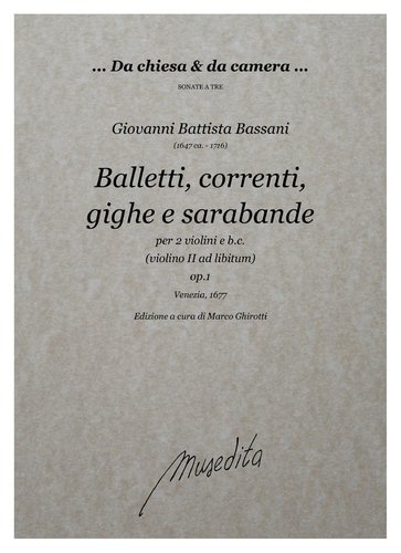 G.B.Bassani - Balletti, correnti, gighe e sarabande op.1 (Bologna, 1677)