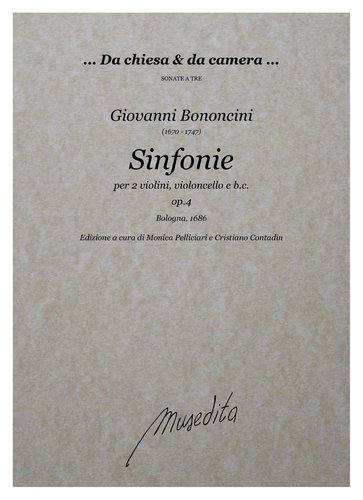 G.Bononcini - Sinfonie a tre op.4 (Bologna, 1686)