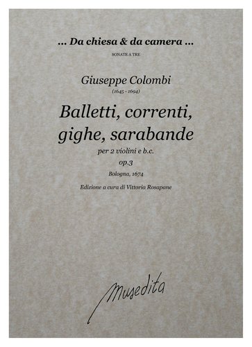 G.Colombi - Balletti, correnti, gighe e sarabande op.3 (Bologna, 1674)