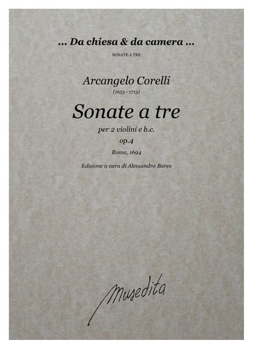 A.Corelli - Sonate da camera a tre op.4 (Roma, 1694)