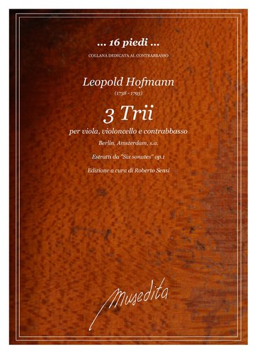 L.Hoffmann - 3 Trii per viola, violoncello e contrabbasso (Berlin, Amsterdam, s.a.)