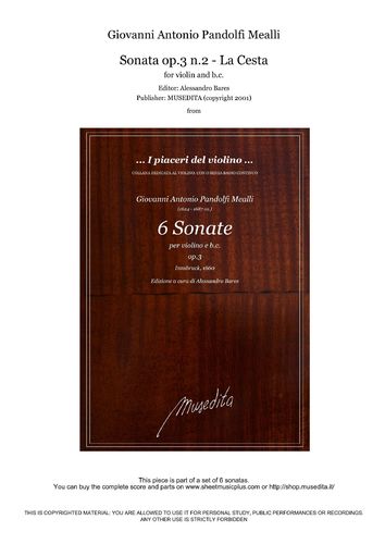 G.A.Pandolfi Mealli - Sonata op.3 n.2 La Cesta