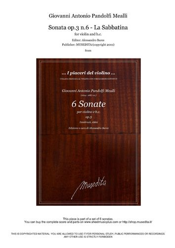 G.A.Pandolfi Mealli - Sonata op.3 n.6 La Sabbatina