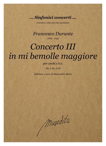 F.Durante - Concerto III in mi bemolle maggiore