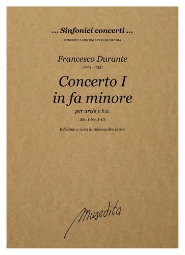 F.Durante - 8 Concertos for strings (full score on print, separate parts on download)