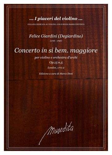 F.Giardini - Violin concerto in B flat major op.15 n.5